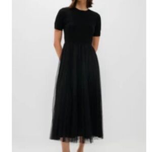 Tuckernuck Elegant Black Midi Dress